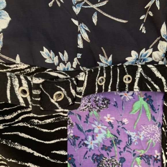 H&M purple and black button down size M - Picture 8 of 12